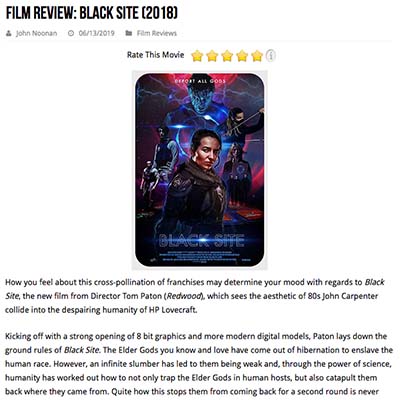 Film Review: Black Site (2018)